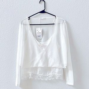 Zara White Blouse with Camisole